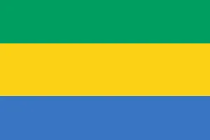 Drapeau à trois bandes : vert, jaune, bleu.